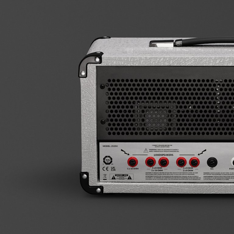 Marshall's Studio Jubilee Head on a grey background.