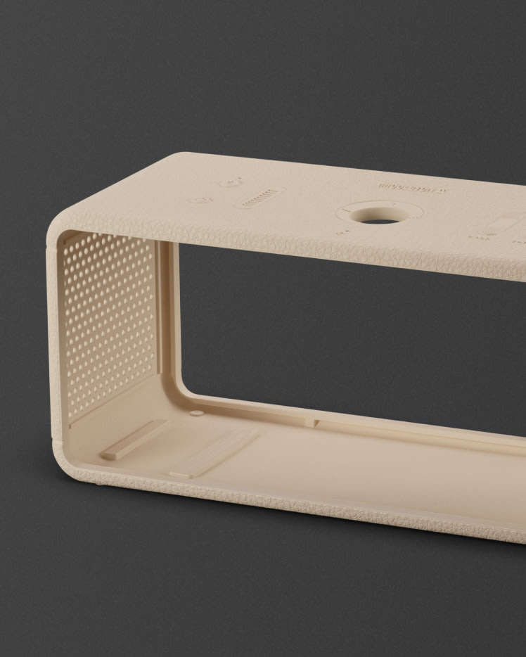 Close up of Middleton II Cream Silicone Sleeve.