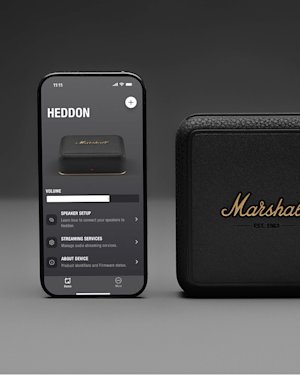 Heddon placed next to a smartphone.