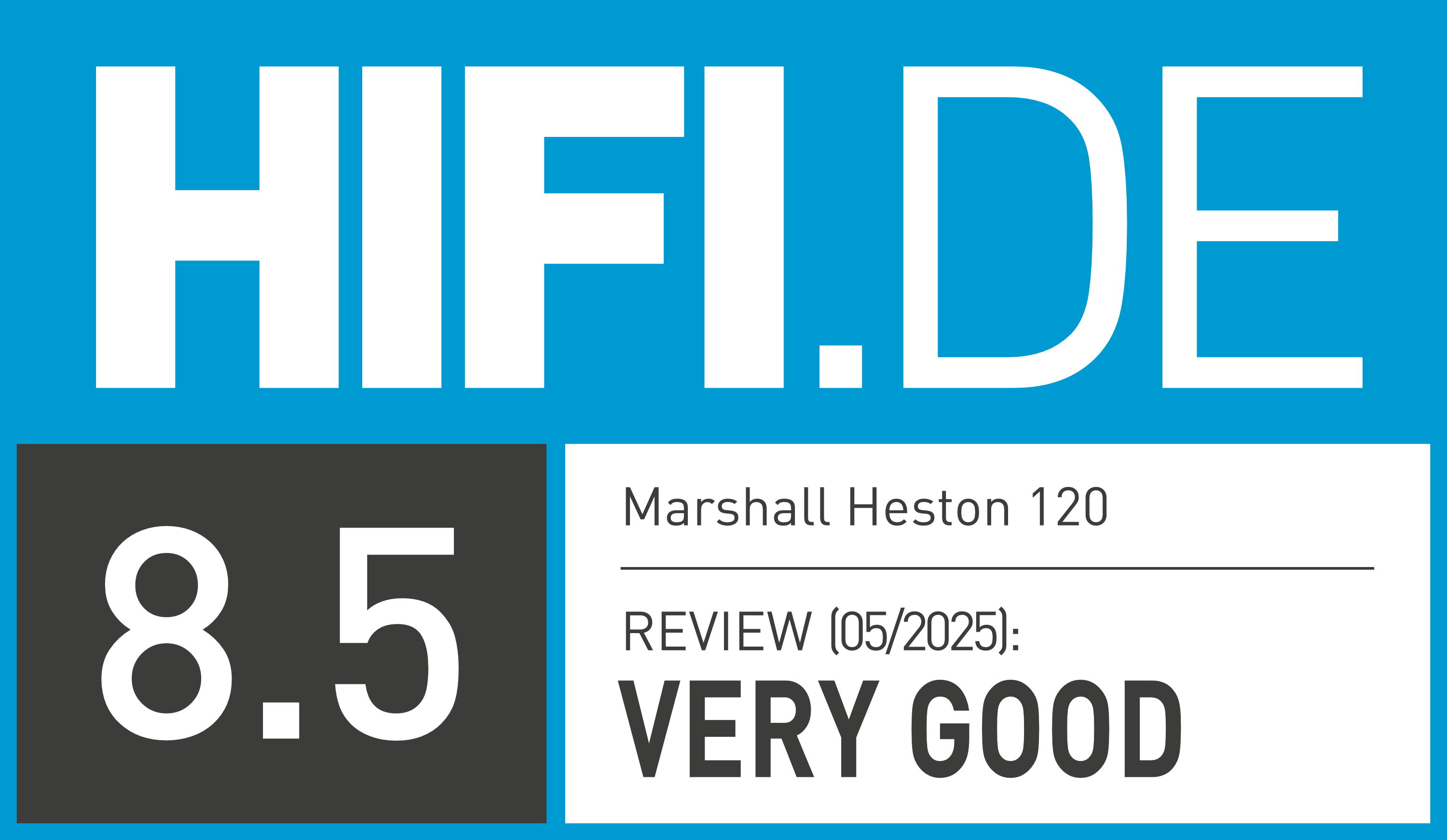 Award: Very Good / HIFI.DE (Heston 120)