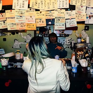 Gliiico at a restaurant in Tokyo