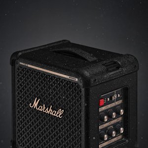 Bromley 150 with visible control knobs, shown with a dust overlay against a dark background.