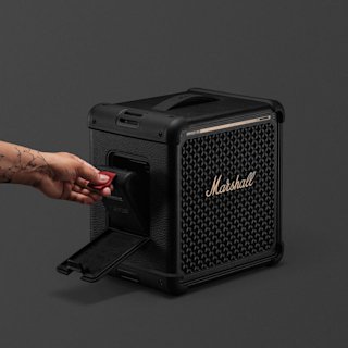 Replacing a battery on the Marshall Bromley 150 party speaker.