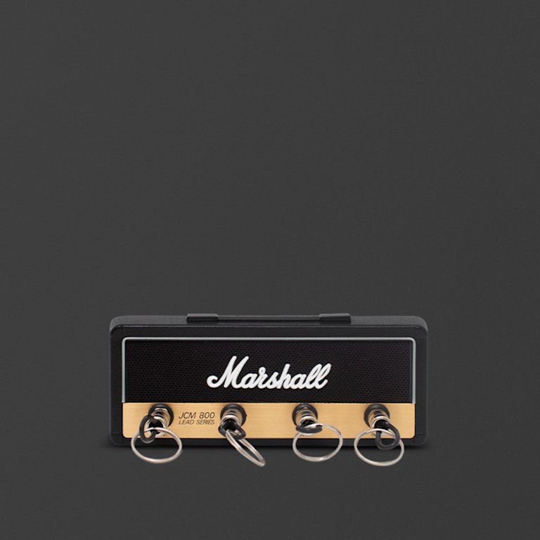 Amp style keyholder modelled after the JCM800 in black and gold
