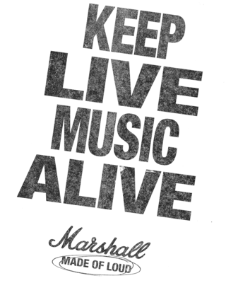Keep live music alive black print