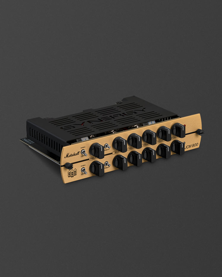 Marshall JCM800 Synergy Preamp Module set against a dark gray background.
