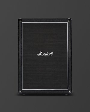 Front panel layout of the MX212A 2x12 Angled Cabinet on the Support Articles page.