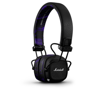 Major V Hendrix Edition on-ear headphones, featuring a purple accent pattern on the inside of the headband and ear cushions.