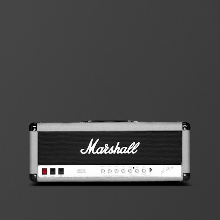 The front facing image of the Marshall Silver Jubilee 2555X Vintage Reissue Head amp.