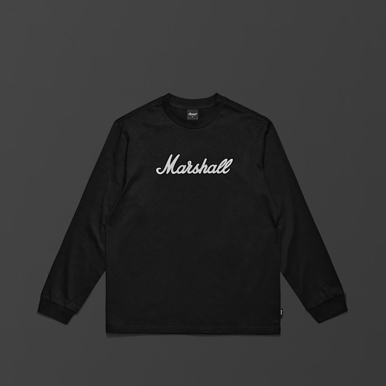 The Marshall standard issue script long sleeve T-shirt in black
