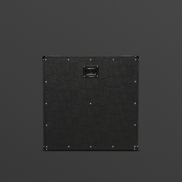 Back of Marshall's 1960BV black cabinet.