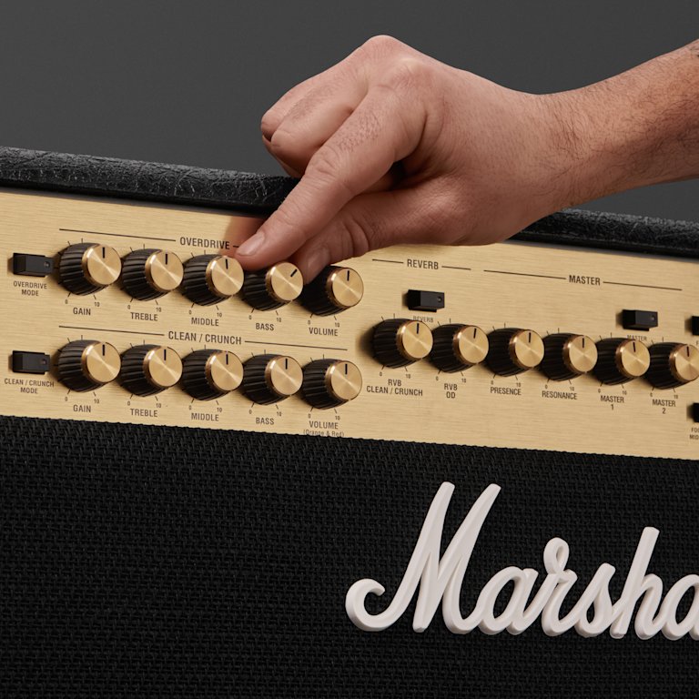 Marshall JVM205C zoomed in on the front