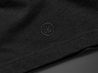 Marshall embroidery on the T-shirt hem