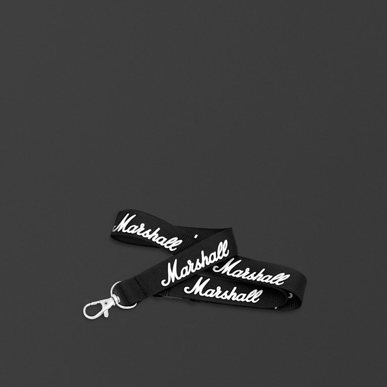 Marshall lanyard in black with white logo