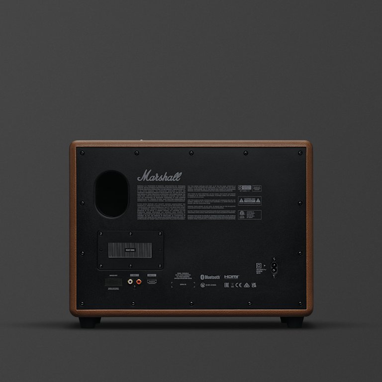 Back view of the Marshall Woburn III Brown speaker.
