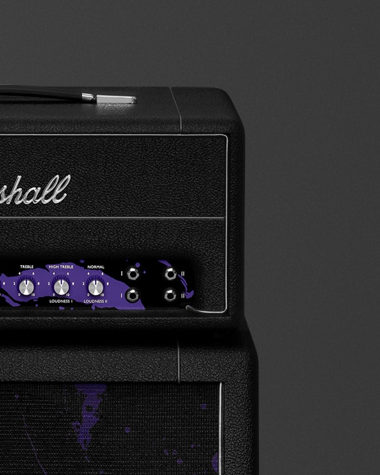 Top right view of the Studio JMH Half Stack Hendrix Edition.