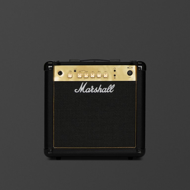 Front view of the Marshall MG15G Combo.