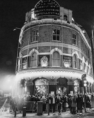 The front of the Old Blue Last, London