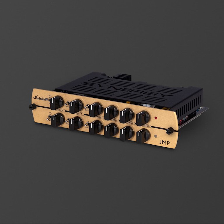 An angled image of the Marshall JMP Synergy Preamp Module