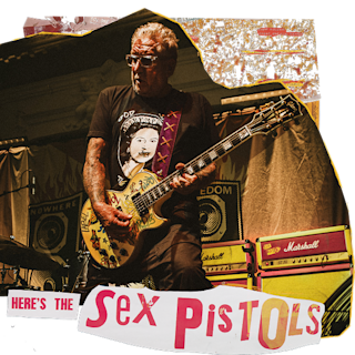 Steve Jones playing the guitar