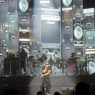 Jay Z on stage performing