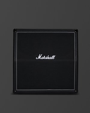 Front panel layout of the MX412A 4x12 Angled Cabinet on the Support Articles page.