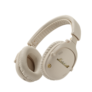 The Marshall Monitor III A.N.C. Cream on ear headphone in a wardrobe