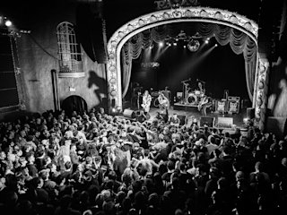 Cancer Bats performing inside a small venue