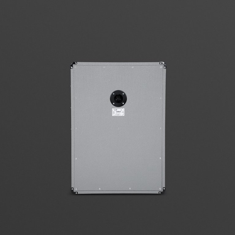 Marshall's 2536A cabinet seen from the back, on a dark grey background.