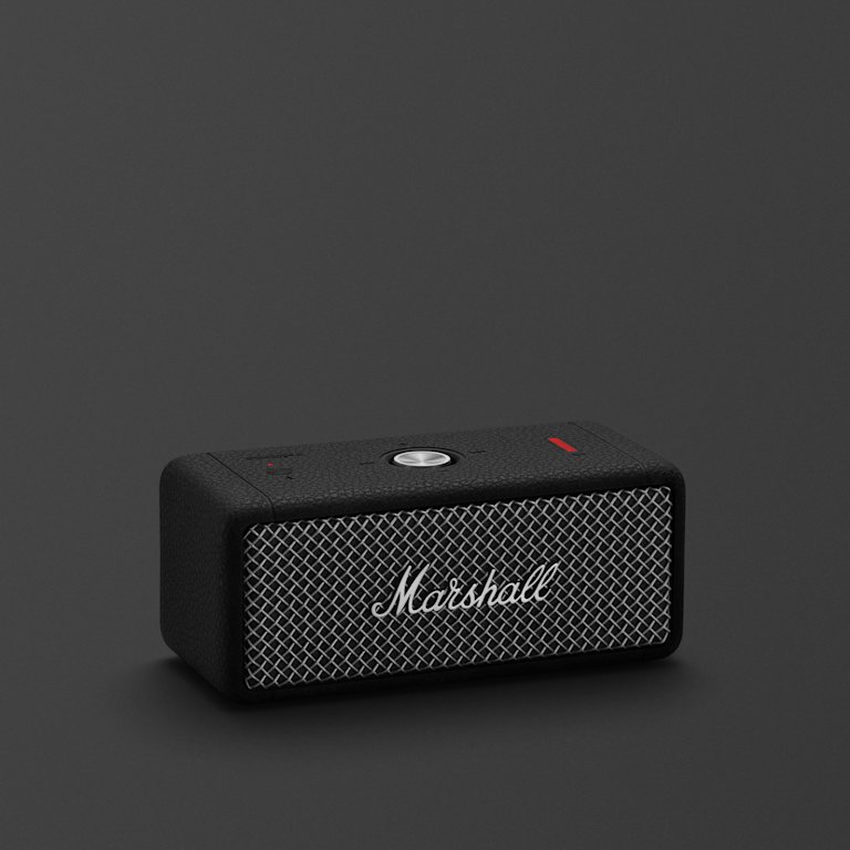 Angled image of the front of the Emberton II Black and Steel from Marshall.