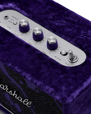 Top side view of Acton III Hendrix Edition displaying control knobs.