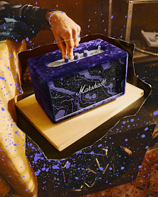 The Acton III Marshall x Hendrix 60th Anniversary Edition in an purple splash image