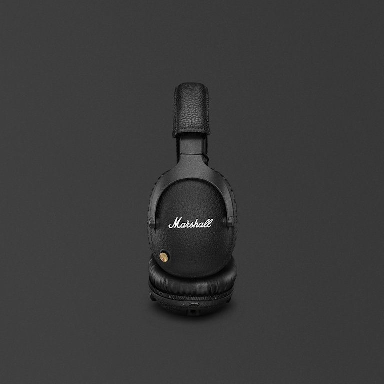 Side view of Marshall MONITOR II A.N.C. black headphones