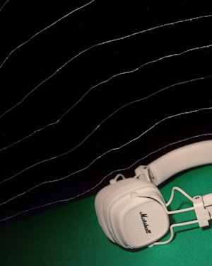 Mayor IV en beige en un sofá verde