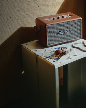 A brown Kilburn III on a shelf