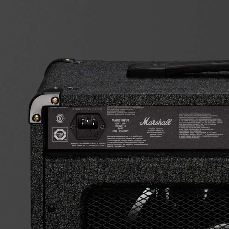 Top left backside of Marshall DSL20C