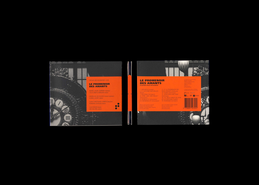 Studio Mitsu pour B Records, CD-rom. Orsay - Le promenoir des amants.
Graphic Design, Concept photography by charles d'aspermont