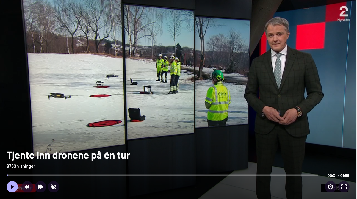 Droner i Elvia på tv2 nyheter