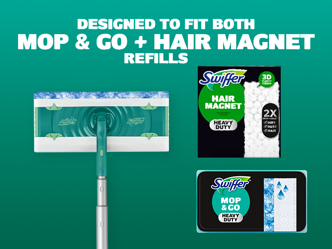 Designed to fit both Mop&Go + Hair Magnet.