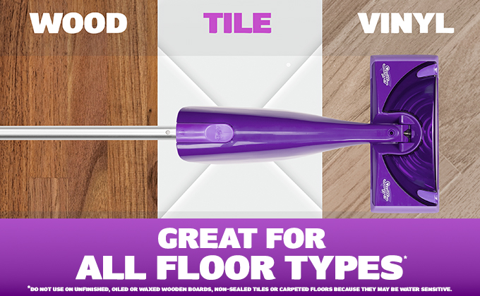 Great for all floor types: wood, tile, vynil