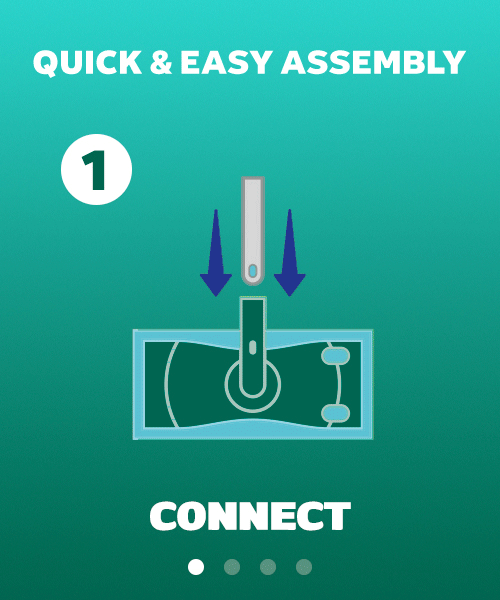 How to: quick & easy assembly: Connect, Attach Pad, Adjust, Clean