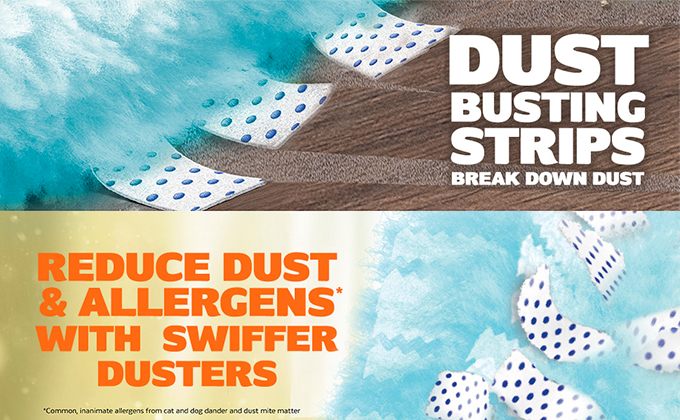 Dust busting strips break down dust; Reduce dust & allergens with Swiffer Dusters