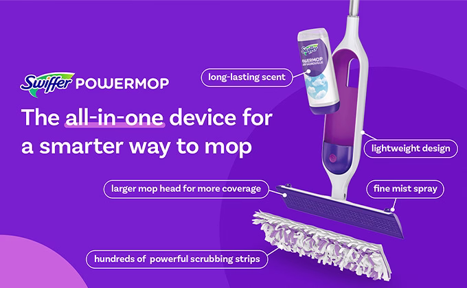 Swiffer PowerMop - The all-in-one device for a smarter way to mop