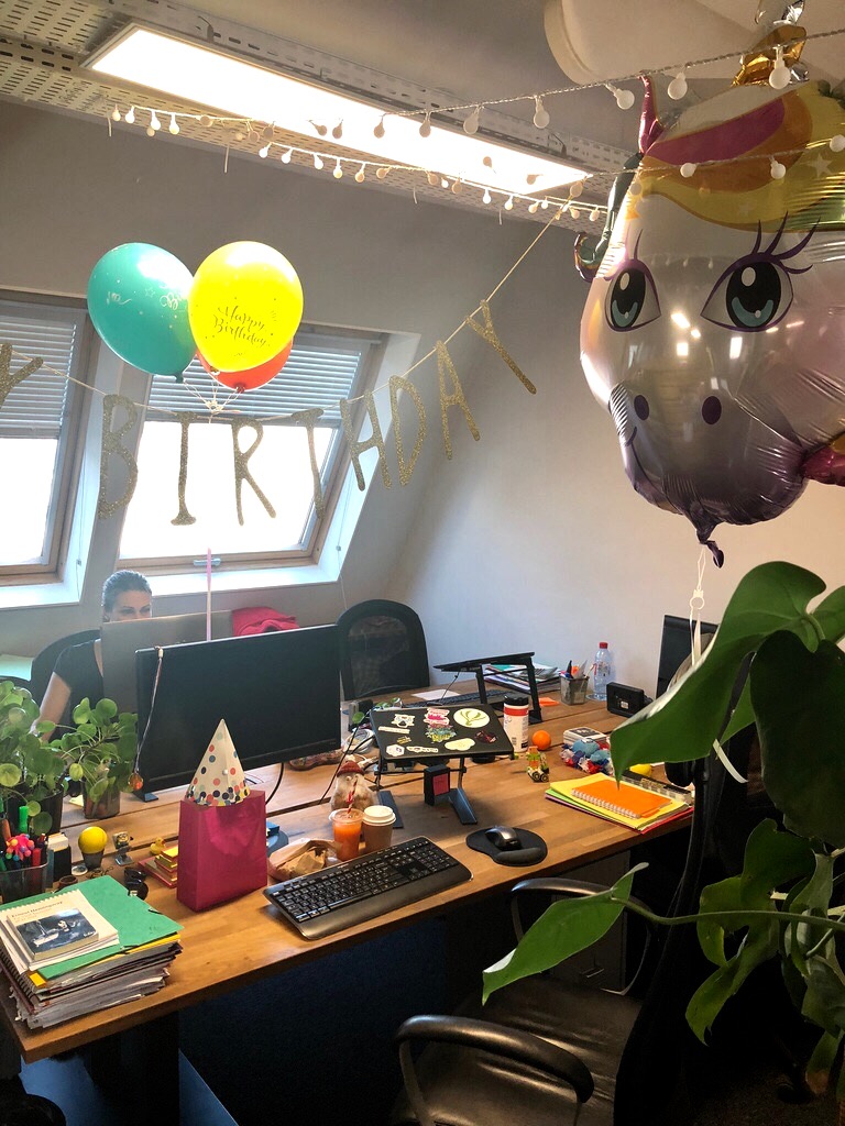 Birthday office unicorn