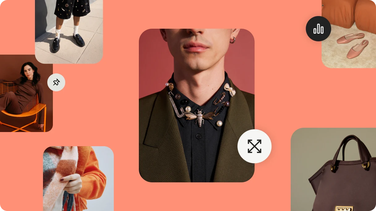Pin tiles representing growth opportunities on Pinterest