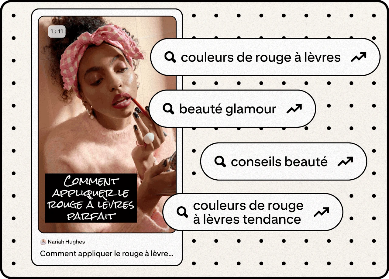 Image d’illustration d’une Épingle beauté et de termes de recherche populaires