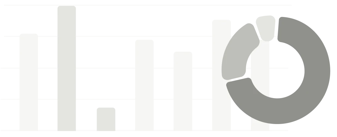Stylized bar graph and charts