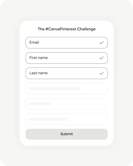 Form submission screen