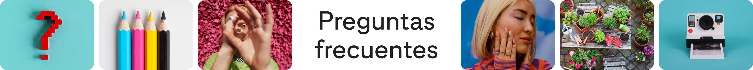 Fila de 6 Pines con las letras "FAQ" en el centro
