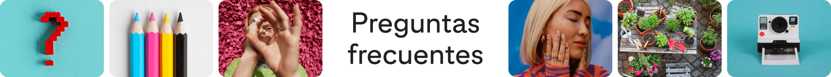 Fila de 6 Pines con las letras "FAQ" en el centro